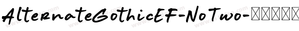 AlternateGothicEF-NoTwo字体转换