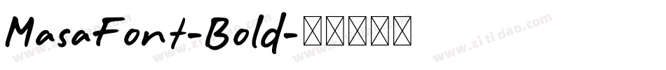 MasaFont-Bold字体转换