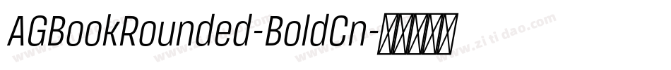 AGBookRounded-BoldCn字体转换