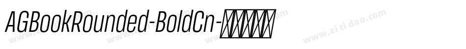 AGBookRounded-BoldCn字体转换