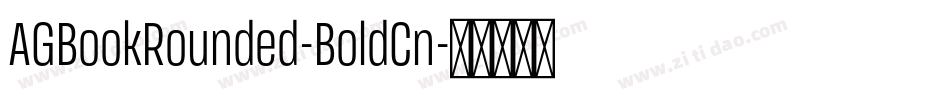 AGBookRounded-BoldCn字体转换