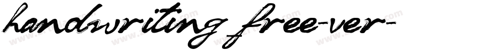 handwriting_free-ver字体转换
