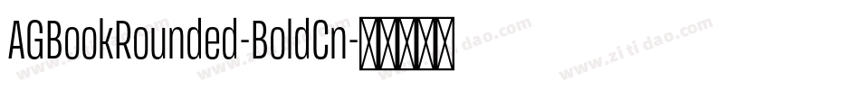 AGBookRounded-BoldCn字体转换