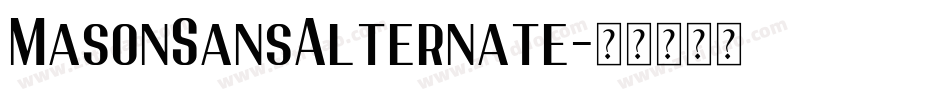 MasonSansAlternate字体转换