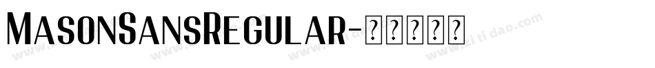 MasonSansRegular字体转换