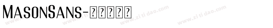 MasonSans字体转换