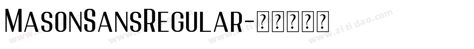 MasonSansRegular字体转换