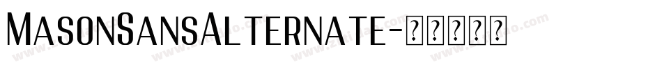 MasonSansAlternate字体转换