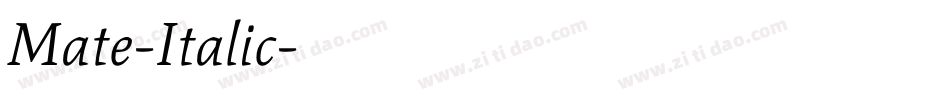 Mate-Italic字体转换