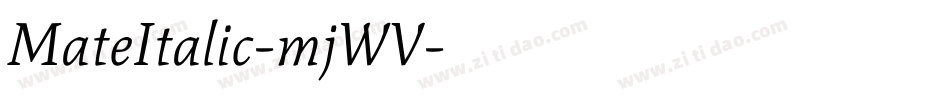 MateItalic-mjWV字体转换