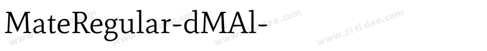 MateRegular-dMAl字体转换