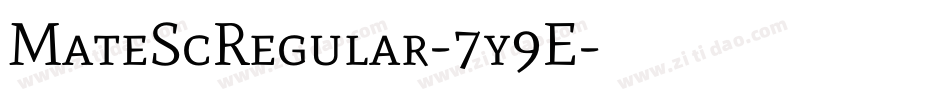 MateScRegular-7y9E字体转换