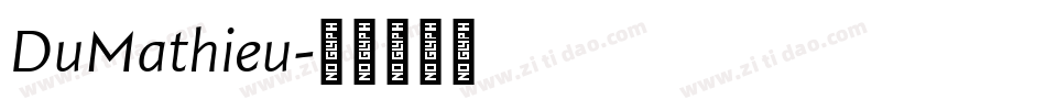 DuMathieu字体转换