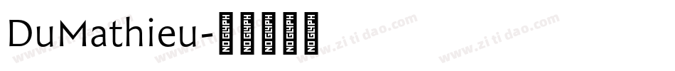 DuMathieu字体转换