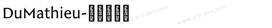DuMathieu字体转换