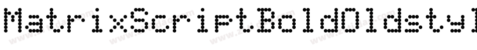 MatrixScriptBoldOldstyle字体转换