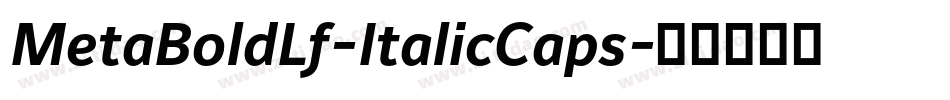 MetaBoldLf-ItalicCaps字体转换