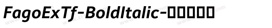 FagoExTf-BoldItalic字体转换