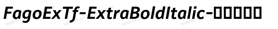 FagoExTf-ExtraBoldItalic字体转换