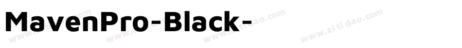 MavenPro-Black字体转换