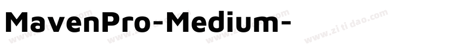MavenPro-Medium字体转换