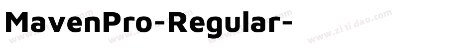 MavenPro-Regular字体转换
