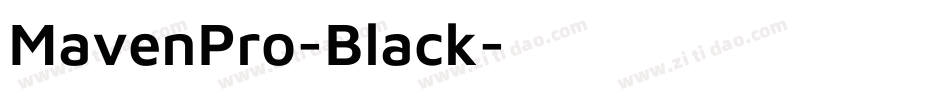 MavenPro-Black字体转换