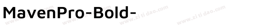 MavenPro-Bold字体转换