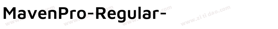 MavenPro-Regular字体转换