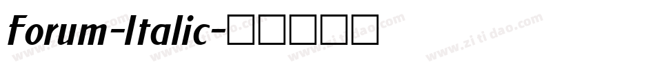 Forum-Italic字体转换