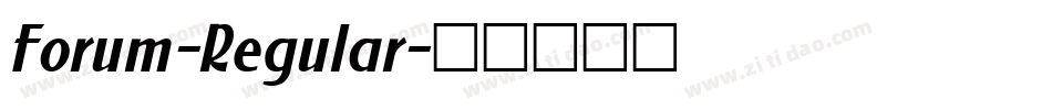 Forum-Regular字体转换