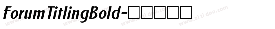 ForumTitlingBold字体转换