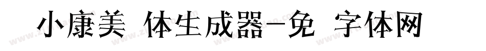汉仪小康美术体生成器字体转换