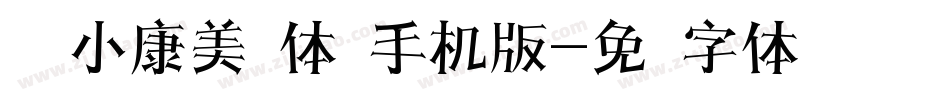 汉仪小康美术体简手机版字体转换