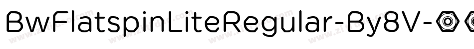 BwFlatspinLiteRegular-By8V字体转换
