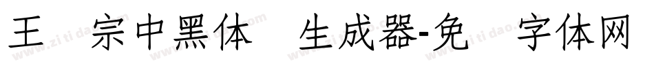 王汉宗中黑体简生成器字体转换