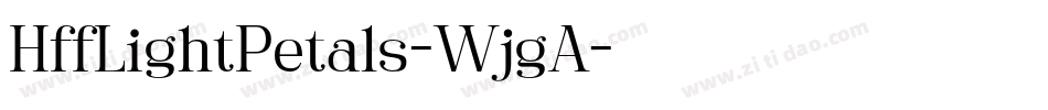 HffLightPetals-WjgA字体转换