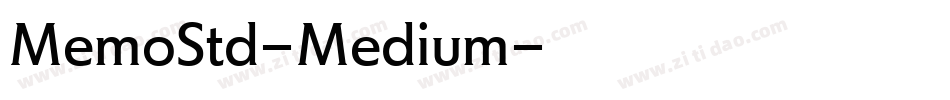 MemoStd-Medium字体转换