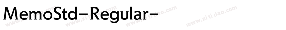 MemoStd-Regular字体转换
