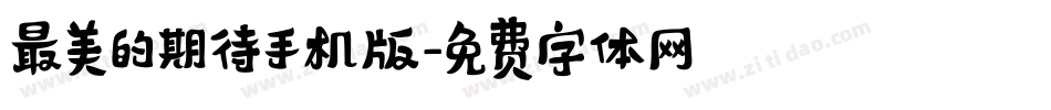 最美的期待手机版字体转换