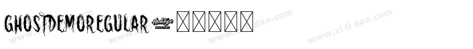 GhostDemoRegular字体转换