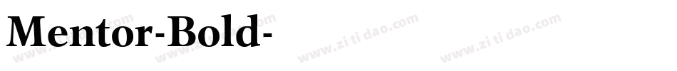Mentor-Bold字体转换