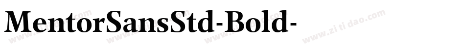 MentorSansStd-Bold字体转换