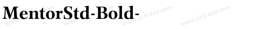 MentorStd-Bold字体转换