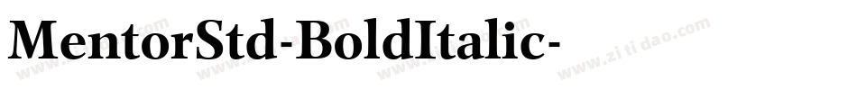 MentorStd-BoldItalic字体转换
