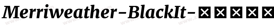 Merriweather-BlackIt字体转换