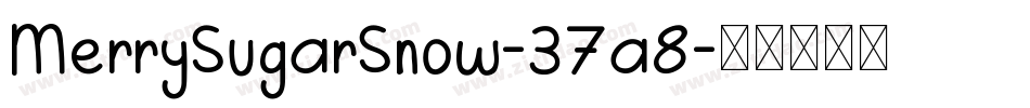 MerrySugarSnow-37a8字体转换