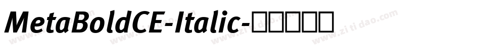 MetaBoldCE-Italic字体转换