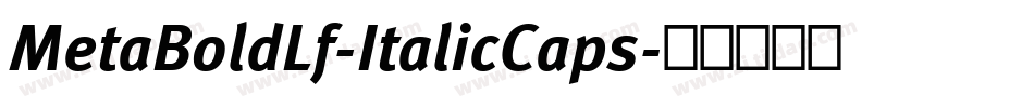MetaBoldLf-ItalicCaps字体转换