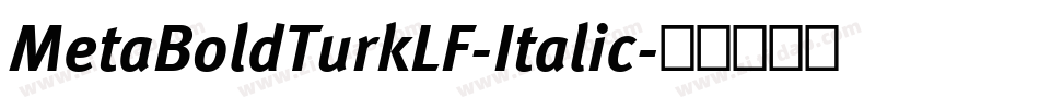MetaBoldTurkLF-Italic字体转换